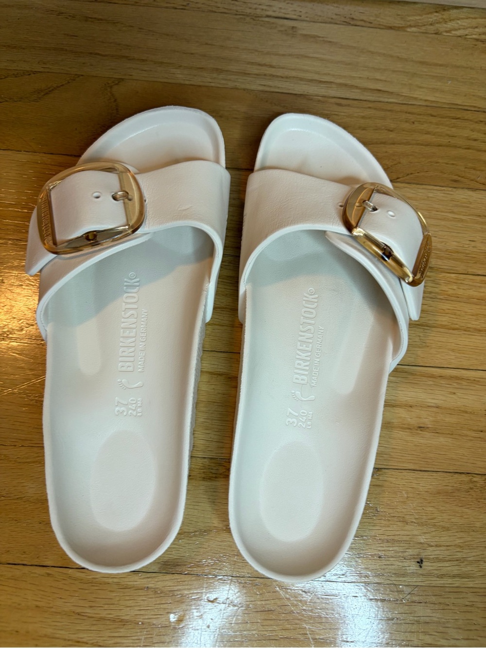 Birkenstock Madrid Big Buckle Eva White Sandals - Size 37 - Picture 6 of 8